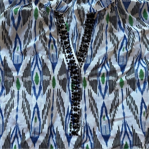 Chico’s Ikat Print Woven Top Womens 3 US XL 40th Anniversary Limited Edition - Picture 2 of 16